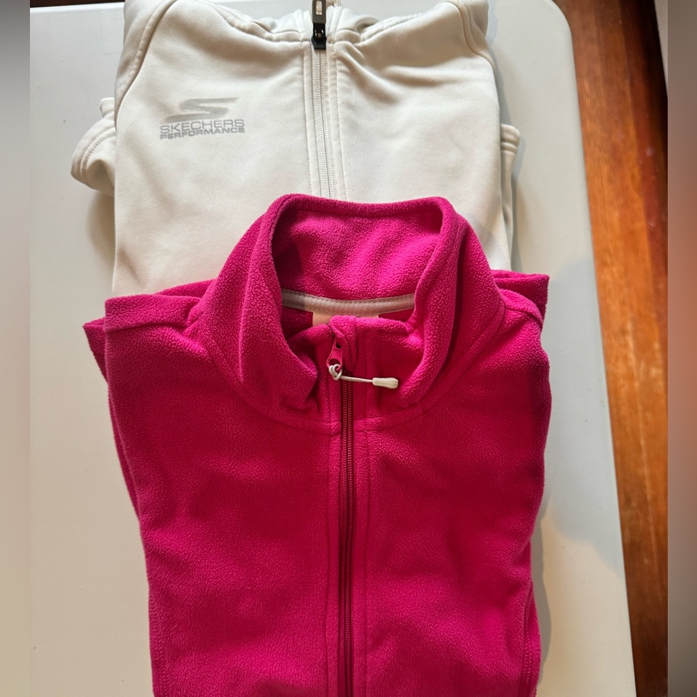 Danskin Fuchsia and Sketchers White Jacket